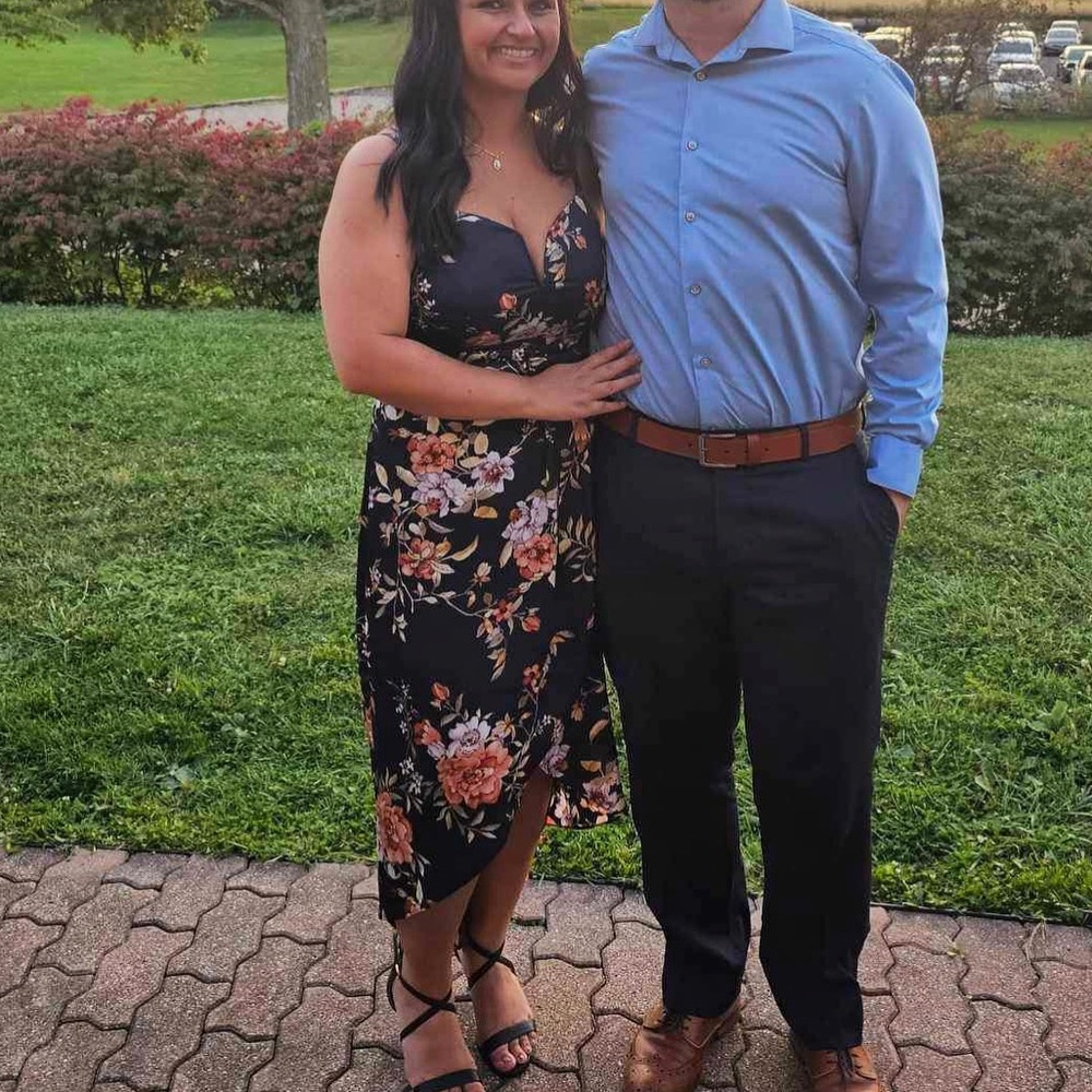 Lulus My Favorite Day Navy Blue Floral Print Tulip Skirt Midi Dress